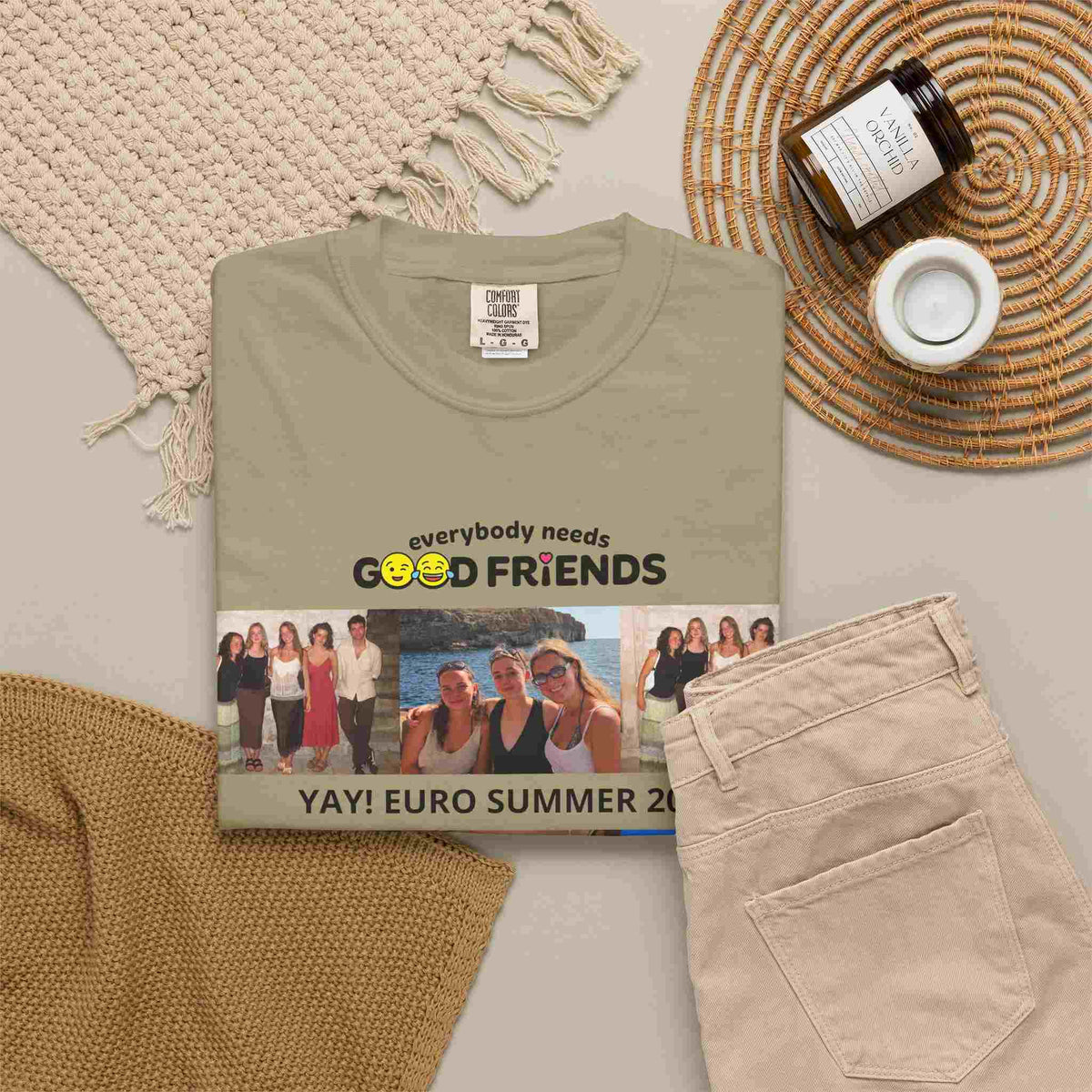 Custom pepper Friends Photo Tee - Layout 2 | Good Friends